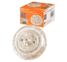 TDM Выключатель скрытой установки фарфоровый поворотный с ручкой (бантик) 10А мраморный «Болонь»