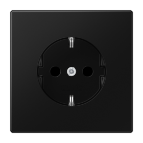 JUNG LS 990 Черный матовый Розетка с заземлением, винтовой зажим, SCHUKO
