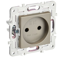 IEK SKANDY Шампань Розетка б/з 10А SK-R02Sh