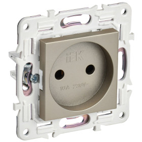 IEK SKANDY Шампань Розетка б/з 10А SK-R02Sh