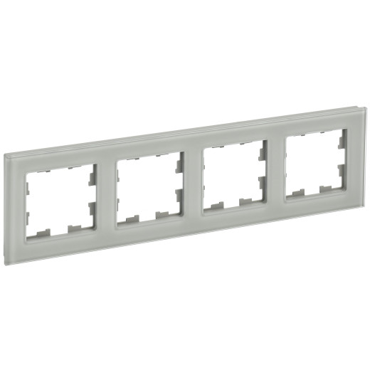 BRITE Рамка 4-мест. РУ-4-2-БрД стекло дым. IEK