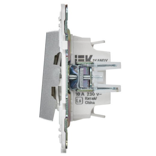 SKANDY Выключ. 2-кл. с инд. отел. 10А SK-V16S сереб. IEK