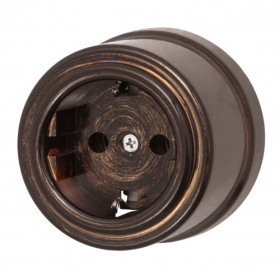 BIRONI Лизетта Пластик Бронза Розетка с/з