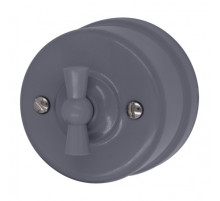 BIRONI Лизетта Пластик Титан Выключатель 2-кл