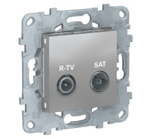 Schneider Electric Unica New Алюминий Розетка R-TV/SAT, оконечная