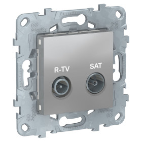 Schneider Electric Unica New Алюминий Розетка R-TV/SAT, оконечная