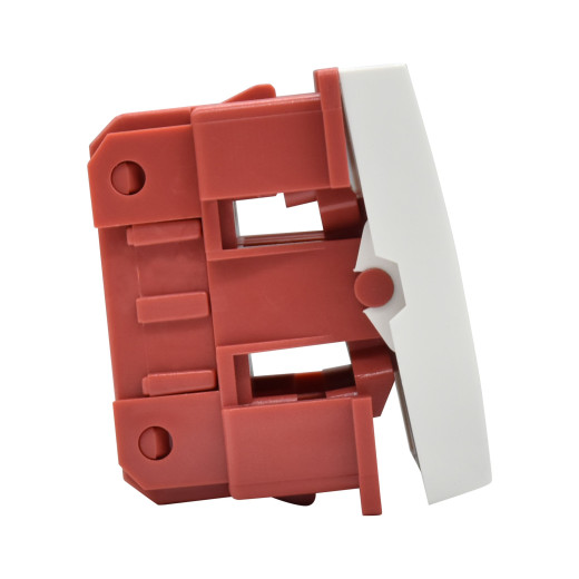 ВК1-22-00-П Выключатель двухклавишный (на 2 модуля) ПРАЙМЕР белый IEK