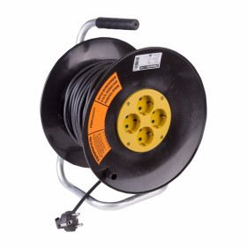 PROconnect Удлинитель силовой на катушке 4 гнезда с/з 40 м 3х1,5 мм² OPTIMA