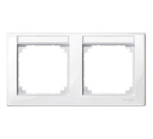 Schneider Electric Merten SM Полярно-Бел Рамка 2-ая с полем для надписи (MTN471219)