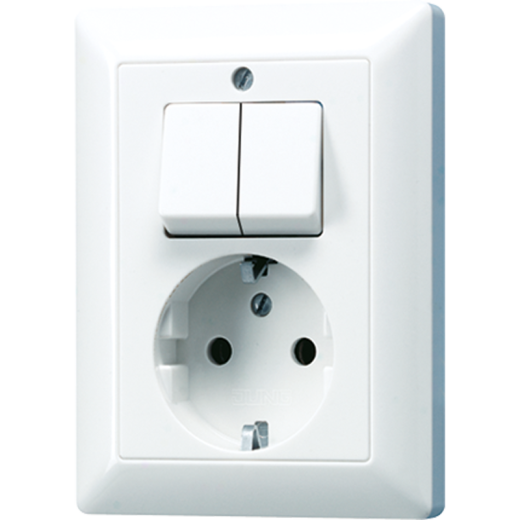 Розетка с двойным выключателем