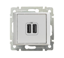 Legrand DIY Valena Бел Розетка 2-ая USB.