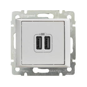 Legrand DIY Valena Бел Розетка 2-ая USB.