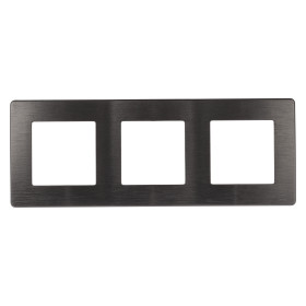 ЭРА Рамка для розеток и выключателей Серия 12 12-5103-12 на 3 поста, Эра12 Сатин, графит