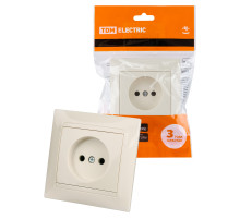 TDM Розетка 2П 10А 250В сл. кость 