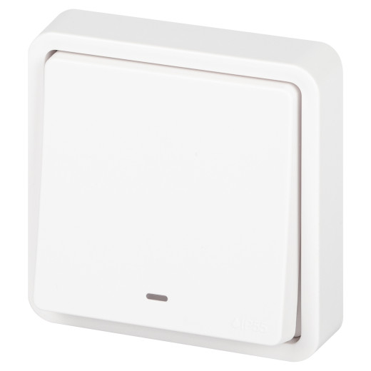 Переключатель ЭРА Эксперт 11-1527-01 с подсветкой IP55 10АХ-250В СУ белый