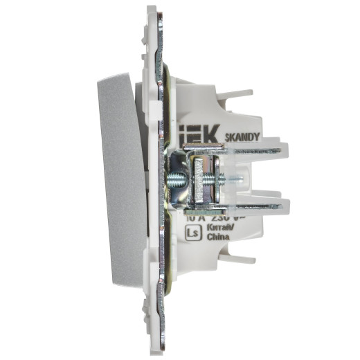 SKANDY Выключ. 1-кл. кнопоч. 10А SK-V14S сереб. IEK