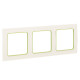 Стокгольм Рамка 3-местная белая с линией цвета зеленый EKF PROxima