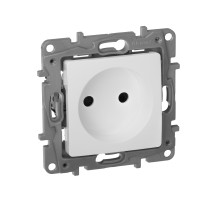 Legrand Etika Белый Розетка б/з со шторками, винтовые клеммы.