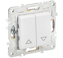 IEK SKANDY Арктический белый Выключатель жалюзи 10А SK-V12W