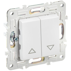 IEK SKANDY Арктический белый Выключатель жалюзи 10А SK-V12W