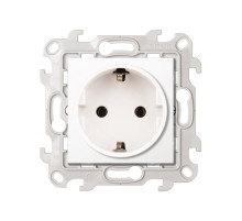 Simon 24 Белая Розетка 2К+3 Sсhuko без защитных шторок