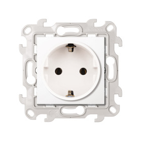 Simon 24 Белая Розетка 2К+3 Sсhuko без защитных шторок