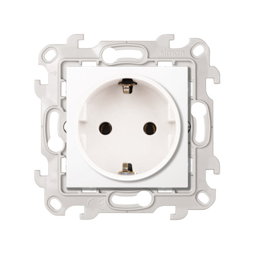 Розетка 2К+3 Sсhuko без защитных шторок, белый