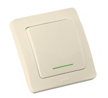 Hegel Мастер внутр Слоновая кость ВС10-332-01 Выключатель 1-клавишный, с индикацией, с самовозвр.