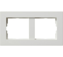 Gira E22 Белый Рамка 2-ая без перегородки
