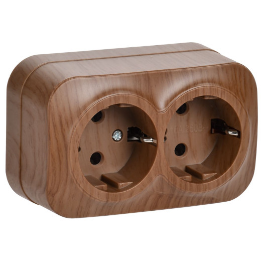 GLORY Роз. 2-я с з/к без з/ш о/у 16А РС22-3-ХД дуб IEK