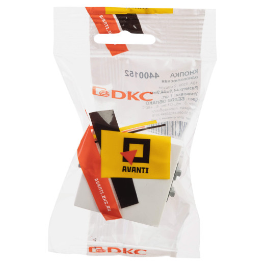 Кнопка одноклавишная модульная, Avanti, белое облако, 2 модуля