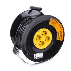 PROconnect Удлинитель силовой на катушке 4 гнезда с/з 50 м 3х1 мм² STANDART