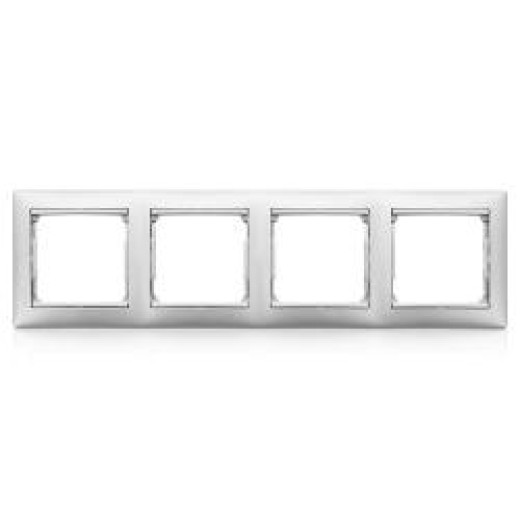 Рамка 4 поста - Legrand Valena - алюминий