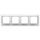 Рамка 4 поста - Legrand Valena - алюминий