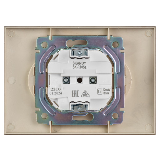 SKANDY Роз. 2-я без з/к/ш 10А в сб. SK-R10Sa песоч. IEK