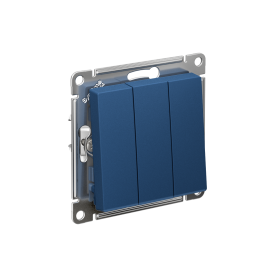 Systeme Electric AtlasDesign Аквамарин Выключатель 3-клавишный, сх.1+1+1, 10АХ, механизм