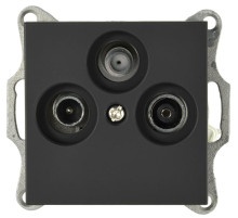 Jasmart G Черный матовый Розетка TV+FM+SAT оконечная