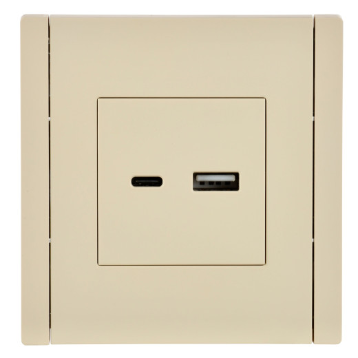 FORTE&PIANO Роз. USB A+C 18Вт FP451 ван. IEK