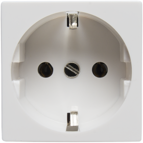 SPL Розетка 2К+3 с винтовыми зажимами Mosaic немецкий стандарт без шторок 2 модуля белая (077210 - SPL - 200001)