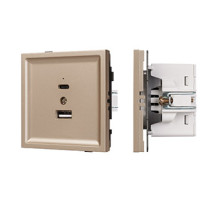 Arlight Механизм USB розетки SCT-TENDO-MUAC-PL-GD (5V, 3A, QC3) (-)