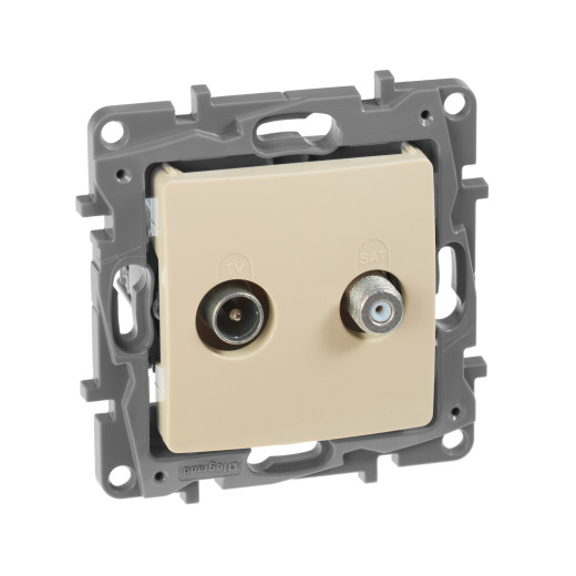 Розетка TV-SAT - Legrand Etika - двухкабельная - слоновая кость