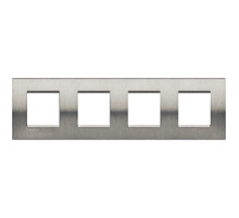 BT LL Фактурная сталь Рамка прямоугольная, 2+2+2+2 мод.