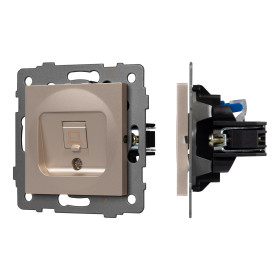 Arlight Механизм компьютерной розетки SCT-MPC1-PL-GD-V (RJ-45, CAT6) (-)