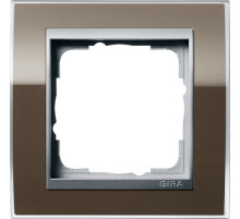 Gira Event Clear Коричневый/Алюминий Рамка 1-ая