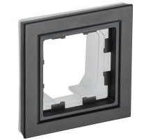IEK BRITE BASE Черный Рамка 1-м IP44 РУ-1-БрЧ-44