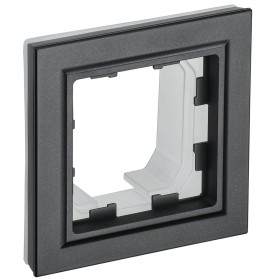IEK BRITE BASE Черный Рамка 1-м IP44 РУ-1-БрЧ-44