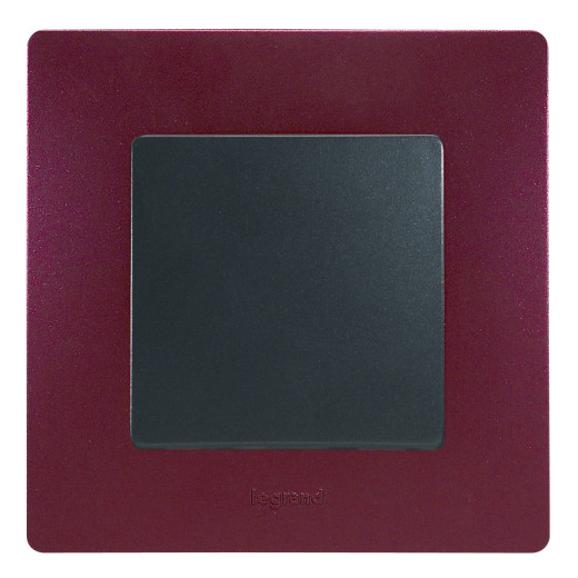 Выключатель одноклавишный - Legrand Etika - 10А 250В безвинтовые зажимы - антрацит