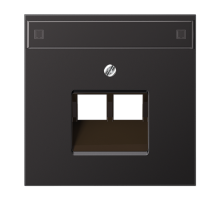 JUNG Крышка для сдвоенной телефонной и компютерной розетки, Dark