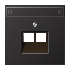 JUNG Крышка для сдвоенной телефонной и компютерной розетки, Dark