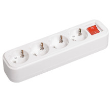 IEK Розетка переносная разб. с выкл. К04В 4 места CLASSIC